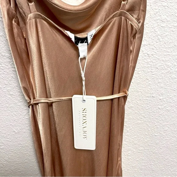 NWT Shona Joy La Lune Bias Cowl Midi in Copper